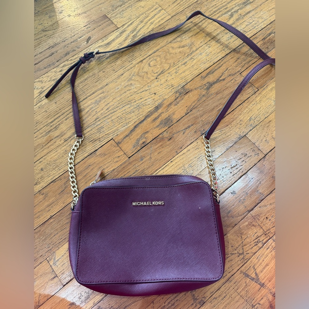Used burgundy MK bag